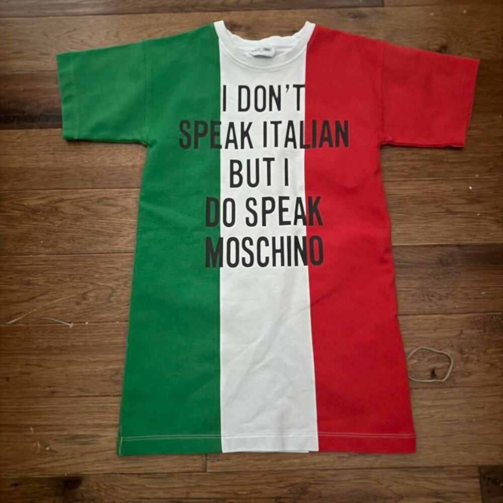 Moschino italian flag kids graphic